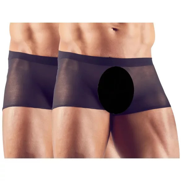 Svenjoyment - pánský průhledný boxerkový set - černý - 2 díly - S-L