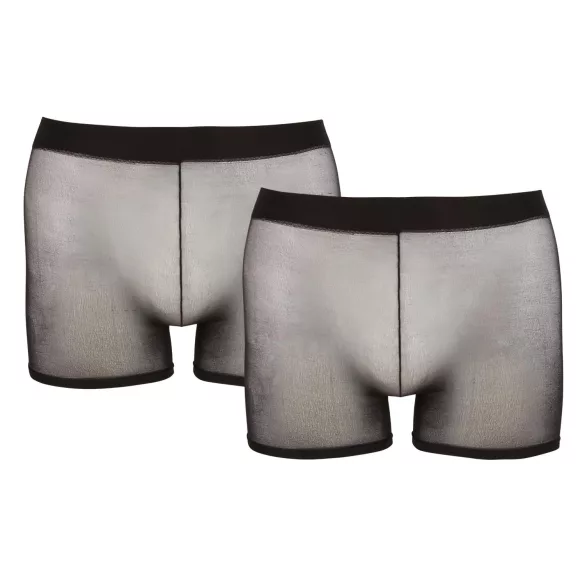 Svenjoyment - pánský průhledný boxerkový set - černý - 2 díly - S-L