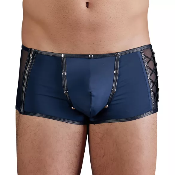 NEK - pánské boxerky - šněrování, síťované vsadky - černé, modré - L