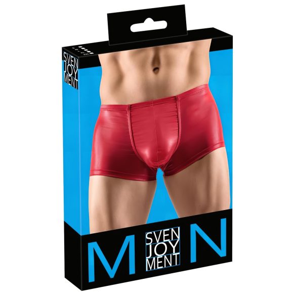Svenjoyment - lesklé push-up boxerky (červené) - 2XL