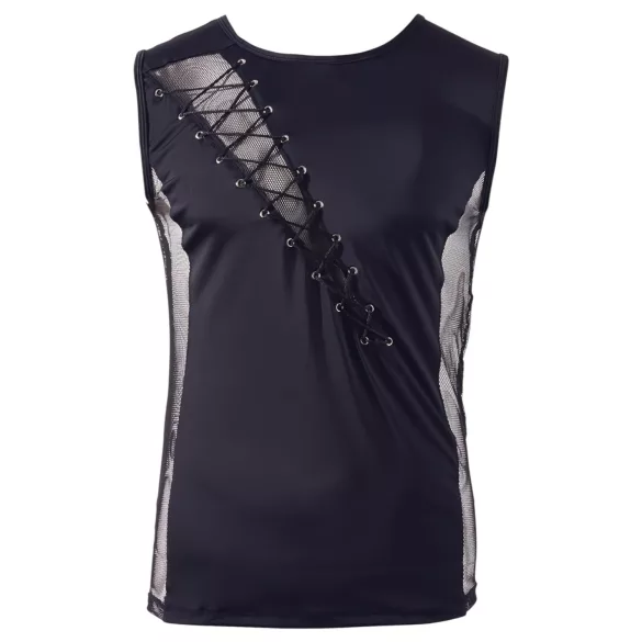 Svenjoyment - jednostranně šněrovací pánský top (černý) - XL