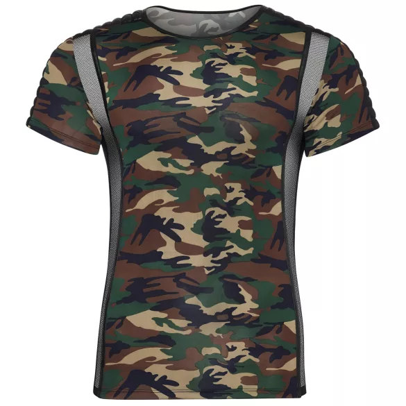 NEK - maskáčová pánská trička (zeleno-hnědá) - 2XL