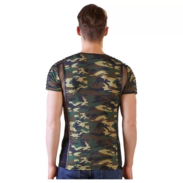 NEK - maskáčová pánská trička (zeleno-hnědá) - 2XL