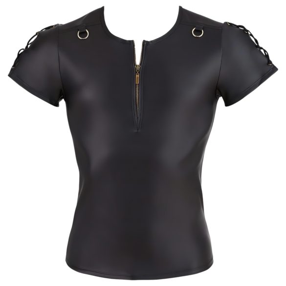 NEK - matný efekt, krátký rukáv, pánské triko (černé) - L