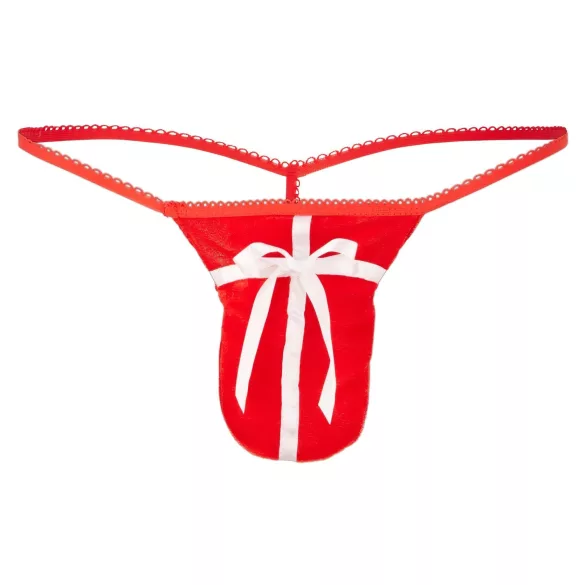 Dárek - pánské vánoční tanga - červené - S-L