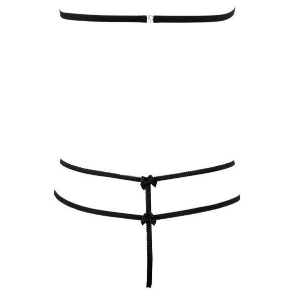 Cottelli - otevřená krajková sada - černá - L