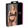 Cottelli Plus Size - krajkový podprsenkový set (černý) - XXL