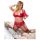 Cottelli Plus Size - variabilní duo spodního prádla (červené) - 90E/XL