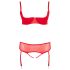 Cottelli Plus Size - variabilní duo spodního prádla (červené) - 90E/XL