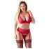 Cottelli Plus Size - variabilní duo spodního prádla (červené) - 95E/2XL