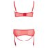 Cottelli Plus Size - variabilní duo spodního prádla (červené) - 95E/2XL