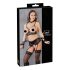 Cottelli Bondage - krajková sada prádla (5 dílů) - XL