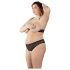 Cottelli Plus Size - perlový podprsenkový set (černý) - 3XL