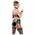 Cottelli Bondage - erotická krajková souprava prádla - lesklá, 4 díly - M
