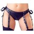 Cottelli Bondage - lesklý košíček s pouty (černý) - XL