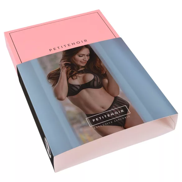 Petite Noir Exclusive - pruhovaná podprsenka set (černá)