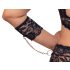 Cottelli Bondage Plus Size - krajková podprsenka sada (černá) - 4XL