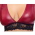 Cottelli Bondage Plus Size - krajková podprsenka set (červený)
