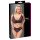 Cottelli Plus Size - průhledná souprava podprsenky s potiskem (fialová) - 2XL
