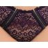 Cottelli Plus Size - průhledná souprava podprsenky s potiskem (fialová) - 2XL