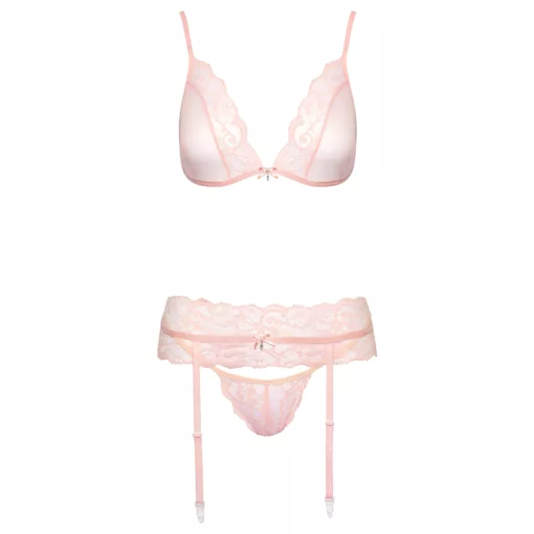 Kissable - krajková souprava spodního prádla - růžová - L/XL