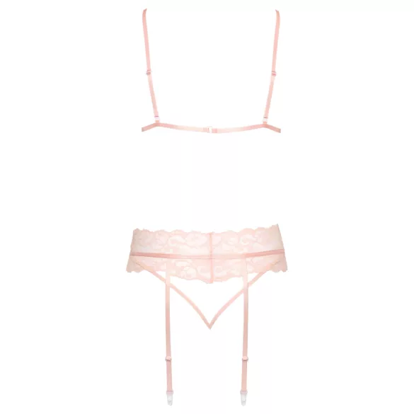 Kissable - krajková souprava spodního prádla - růžová - L/XL