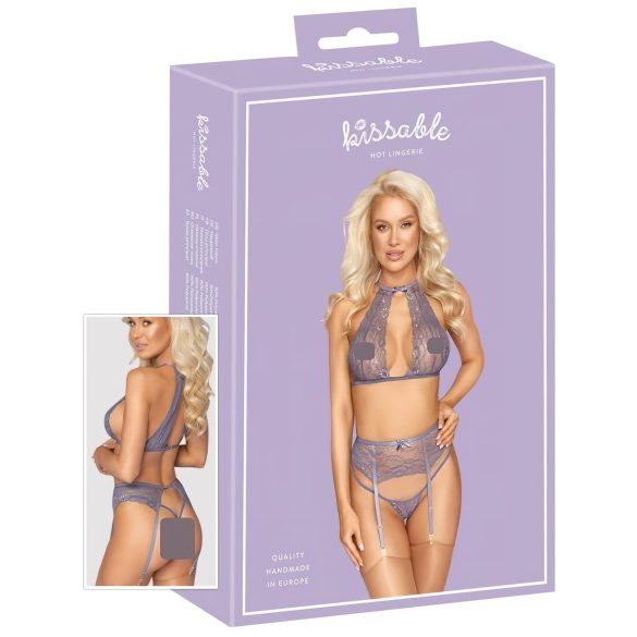 Líbivý - krajkový prádlo set (fialová)