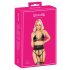 Kissable - Set s páskovou podprsenkou (černá) - L/XL