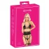 Kissable - Set s páskovou podprsenkou (černá) - L/XL