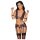 Cottelli Bondage - černofialový set prádla s pouty - XL
