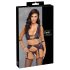 Cottelli Bondage - černofialový set prádla s pouty - XL