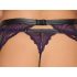 Cottelli Bondage - černofialový set prádla s pouty - XL