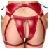 Cottelli Bondage - lesklý set podprsenky a pouta (červená)