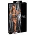 Cottelli Bondage - průsvitný síťovaný set s řetízky (černý) - L