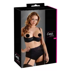   Cottelli Plus Size - podprsenka s průstřihem - černá - 90D