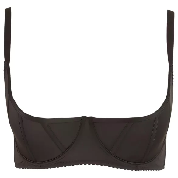 Cottelli Plus Size - podprsenka s kosticemi - černá