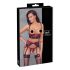 Cottelli Bondage - Červená čipková podprsenková sada - L
