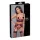 Cottelli Bondage - podprsenka s krajkou - matná červená souprava - XL