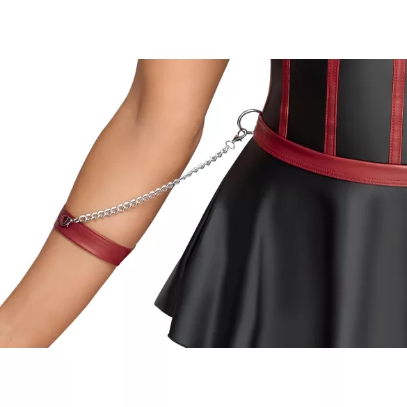 Cottelli Bondage - lesklá sada a pouta na ruce (černé)