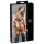Cottelli Bondage - lesklý tělový postroj bikini - černý