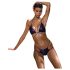 Obsessive Balitta - lesklé fialové bikiny s nákrčníkem - M