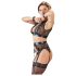 Cottelli Bondage - krajkový spodní prádlo set (4 díly)
