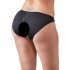 Cottelli Plus Size - krajková otevřená tanga (černá)