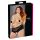 Cottelli Plus Size - krajkované perličkové kalhotky (černé) - XL