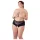 Cottelli Plus Size - otevřené kalhotky s krajkou a perlami - černé - XL