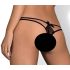 Obsessive Intensa - dvojitě řemínková krajková tanga (černá) - L/XL