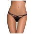 Obsessive Intensa - dvojitě řemínková krajková tanga (černá) - L/XL