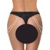 Cottelli - luxusní, vyšívané tanga s perličkami (černá) - M/L
