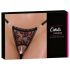 Cottelli - luxusní tanga s růžovými perlami (černá) - M/L