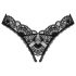 Obsessive Donna Dream - otevřené krajkové tanga (černé) - M/L